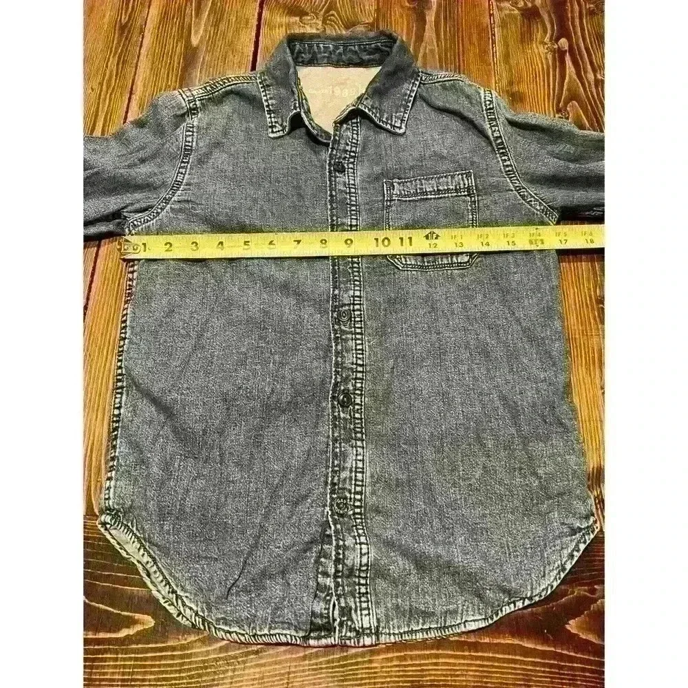Gap Kids Denim Button Jacket Sz Large Lined 100% Cotton Medium Wash Unisex